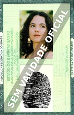 Imagem hipotética representando a carteira de identidade de Tereza Seiblitz