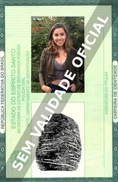 Imagem hipotética representando a carteira de identidade de Thati Lopes
