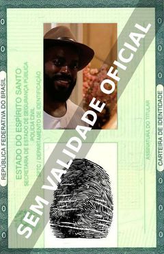 Imagem hipotética representando a carteira de identidade de Thiago Thomé