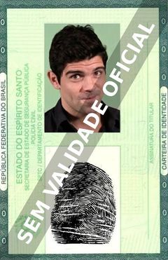 Imagem hipotética representando a carteira de identidade de Tiago Homci