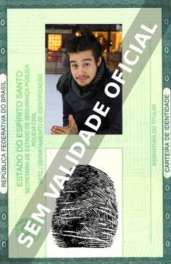 Imagem hipotética representando a carteira de identidade de Tiago Iorc