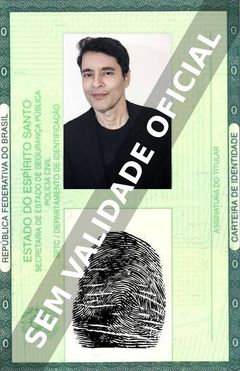 Imagem hipotética representando a carteira de identidade de Tiago Santiago