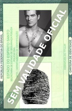 Imagem hipotética representando a carteira de identidade de Tiberio Cruz