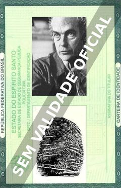 Imagem hipotética representando a carteira de identidade de Tomás Gutiérrez Alea