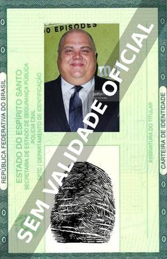 Imagem hipotética representando a carteira de identidade de Troy Metcalf