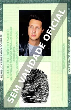 Imagem hipotética representando a carteira de identidade de Tyler Shamy