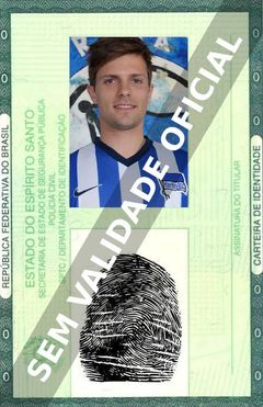 Imagem hipotética representando a carteira de identidade de Valentin Stocker