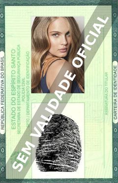 Imagem hipotética representando a carteira de identidade de Valentina Bulc