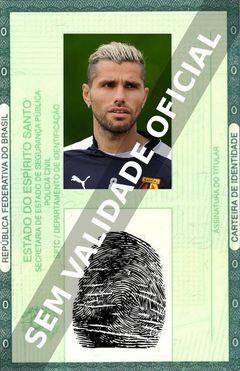 Imagem hipotética representando a carteira de identidade de Valon Behrami