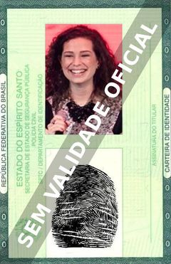 Imagem hipotética representando a carteira de identidade de Vanessa Macedo