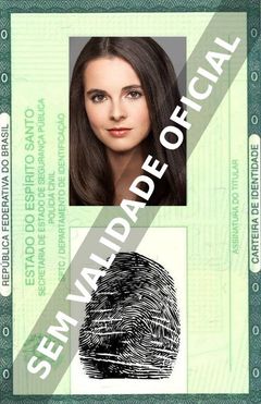 Imagem hipotética representando a carteira de identidade de Vanessa Marano