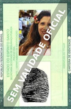 Imagem hipotética representando a carteira de identidade de Vera Mancini 