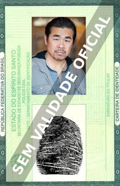 Imagem hipotética representando a carteira de identidade de Victor Chi