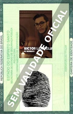 Imagem hipotética representando a carteira de identidade de Victor Lamoglia
