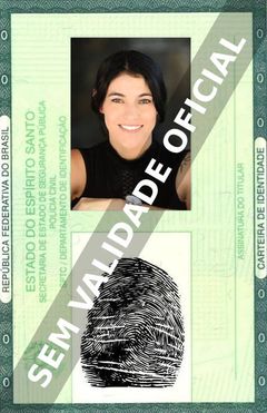 Imagem hipotética representando a carteira de identidade de Victoria Maurette