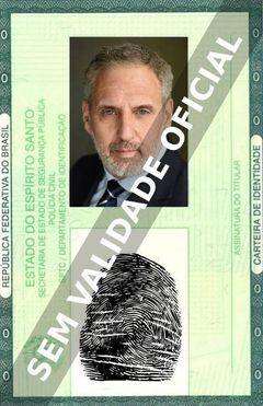 Imagem hipotética representando a carteira de identidade de Vincent Riotta