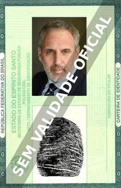 Imagem hipotética representando a carteira de identidade de Vincent Riotta