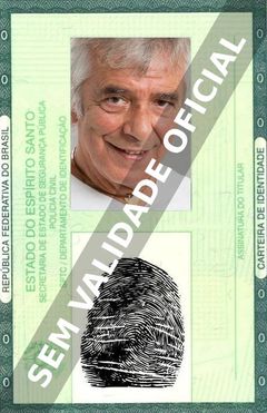 Imagem hipotética representando a carteira de identidade de Vítor Norte