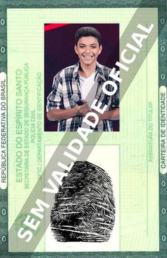 Imagem hipotética representando a carteira de identidade de Wagner Barreto