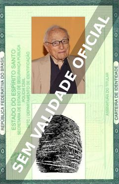 Imagem hipotética representando a carteira de identidade de Walter Bernstein