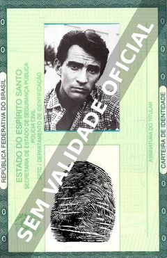 Imagem hipotética representando a carteira de identidade de Walter Chiari