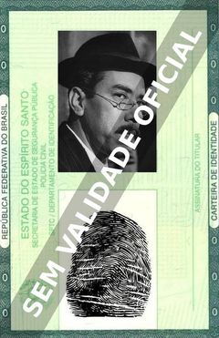 Imagem hipotética representando a carteira de identidade de Walter D'Ávila