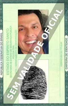 Imagem hipotética representando a carteira de identidade de Wellington Muniz (Ceará)