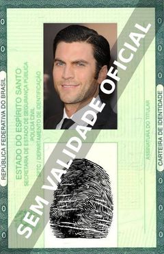 Imagem hipotética representando a carteira de identidade de Wes Bentley