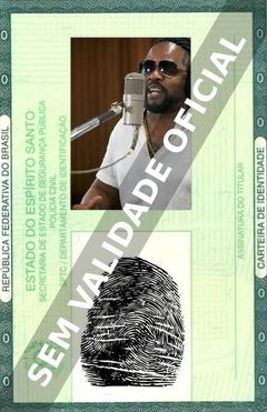 Imagem hipotética representando a carteira de identidade de Xande de Pilares