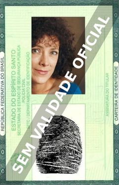 Imagem hipotética representando a carteira de identidade de Zaira Bueno