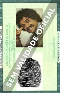 Imagem hipotética representando a carteira de identidade de Zé Rodrix