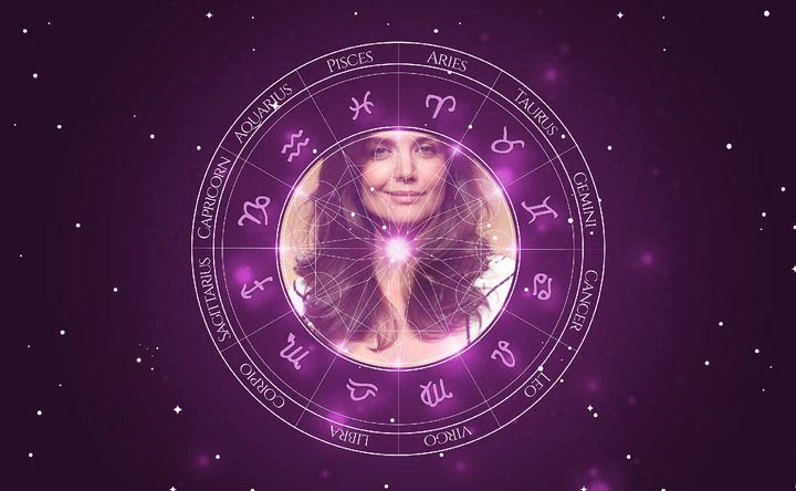 Imagem representando o mapa astral de Katie Holmes