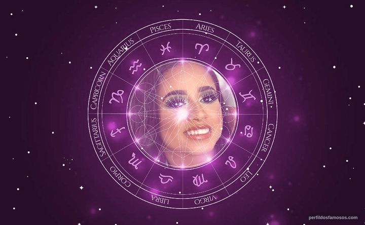 Imagem representando o mapa astral de MC Loma